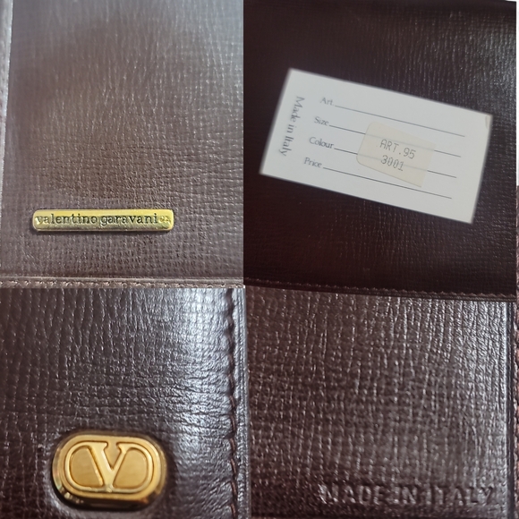 Valentino Garavani Brown Leather Long Wallet Vintage In EUC - Picture 3 of 6